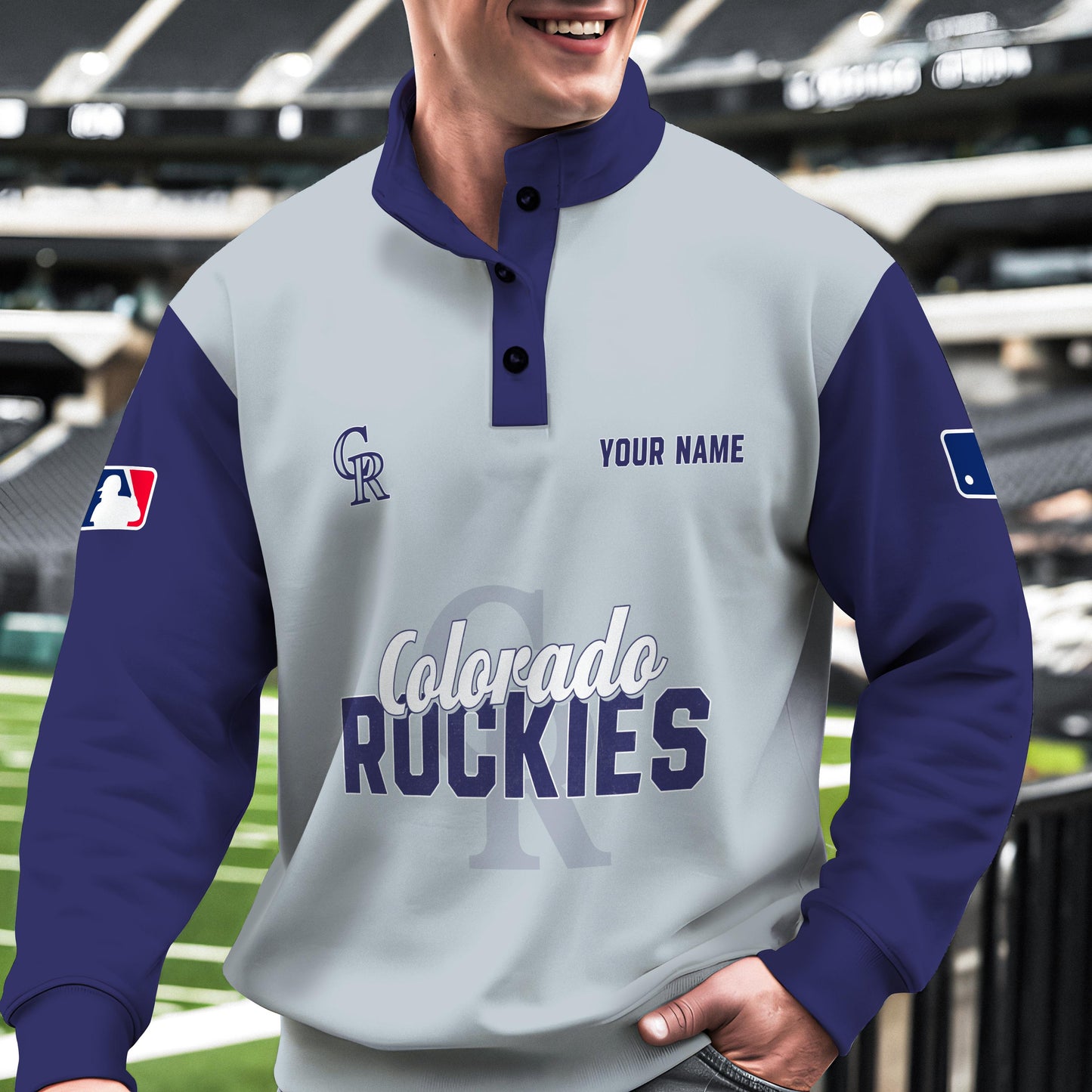 Colorado Rockies New Collection Casual Stand Collar Sweatshirt MLB AZTNSCSW000419