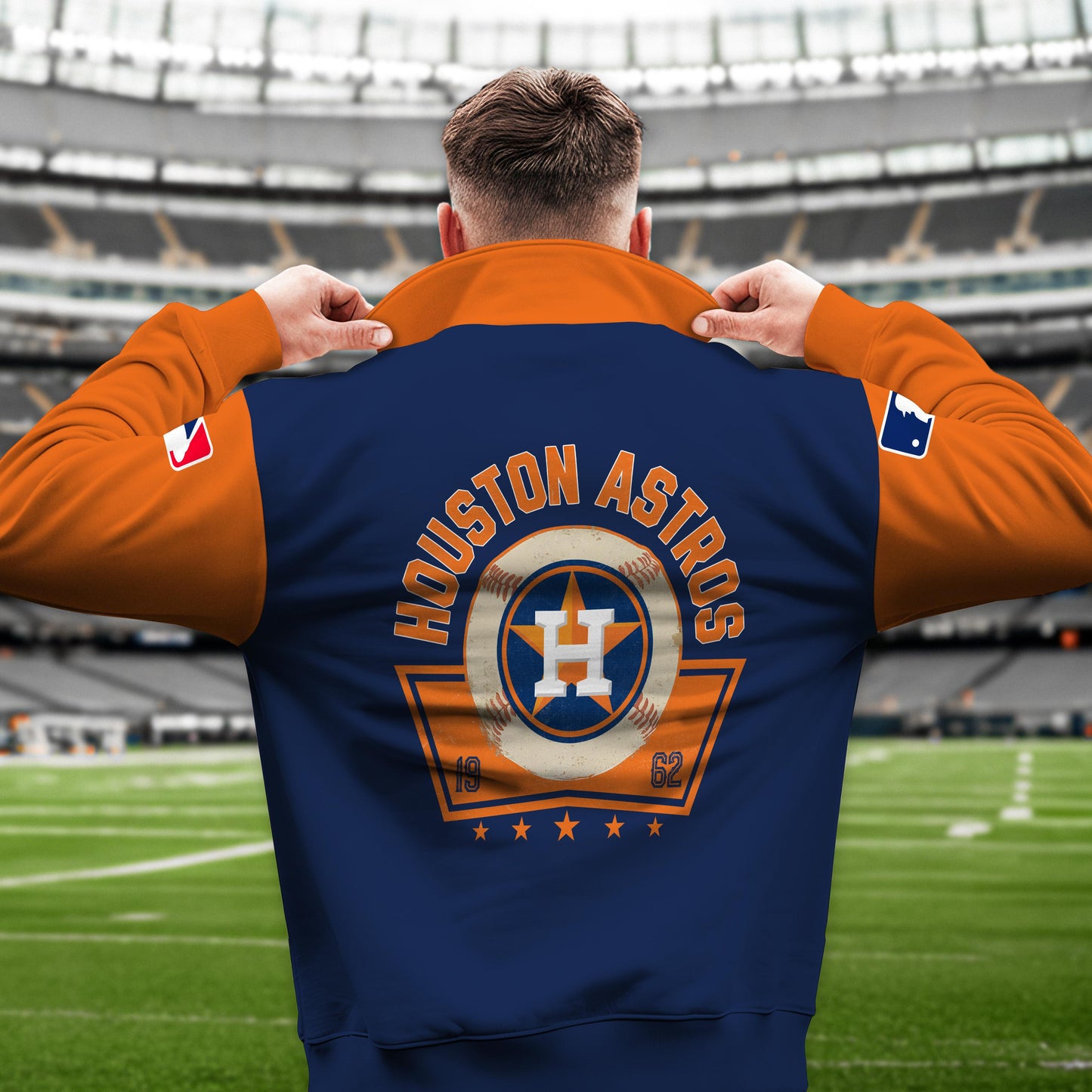 Houston Astros New Collection Casual Stand Collar Sweatshirt MLB AZTNSCSW000421