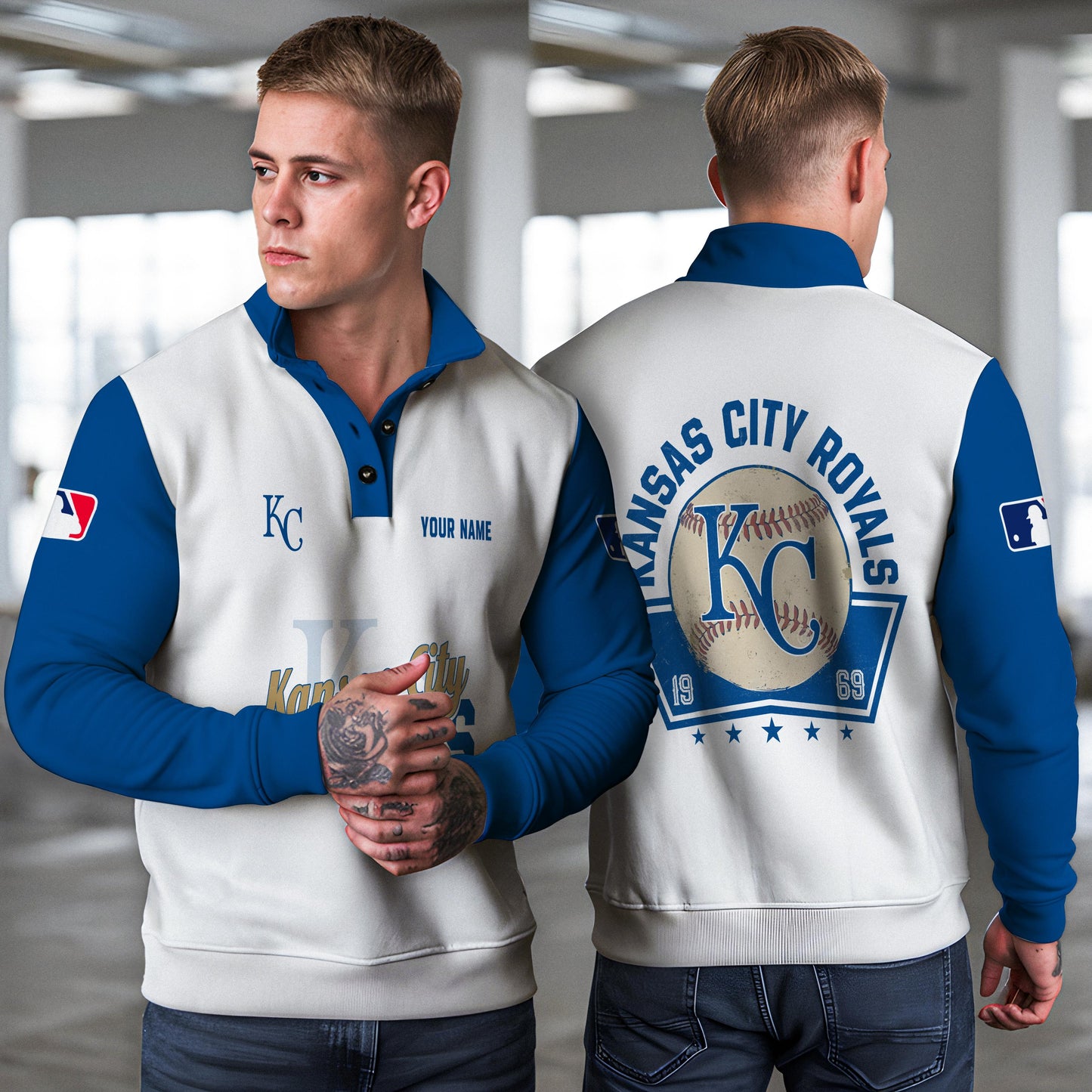 Kansas City Royals New Collection Casual Stand Collar Sweatshirt MLB AZTNSCSW000422