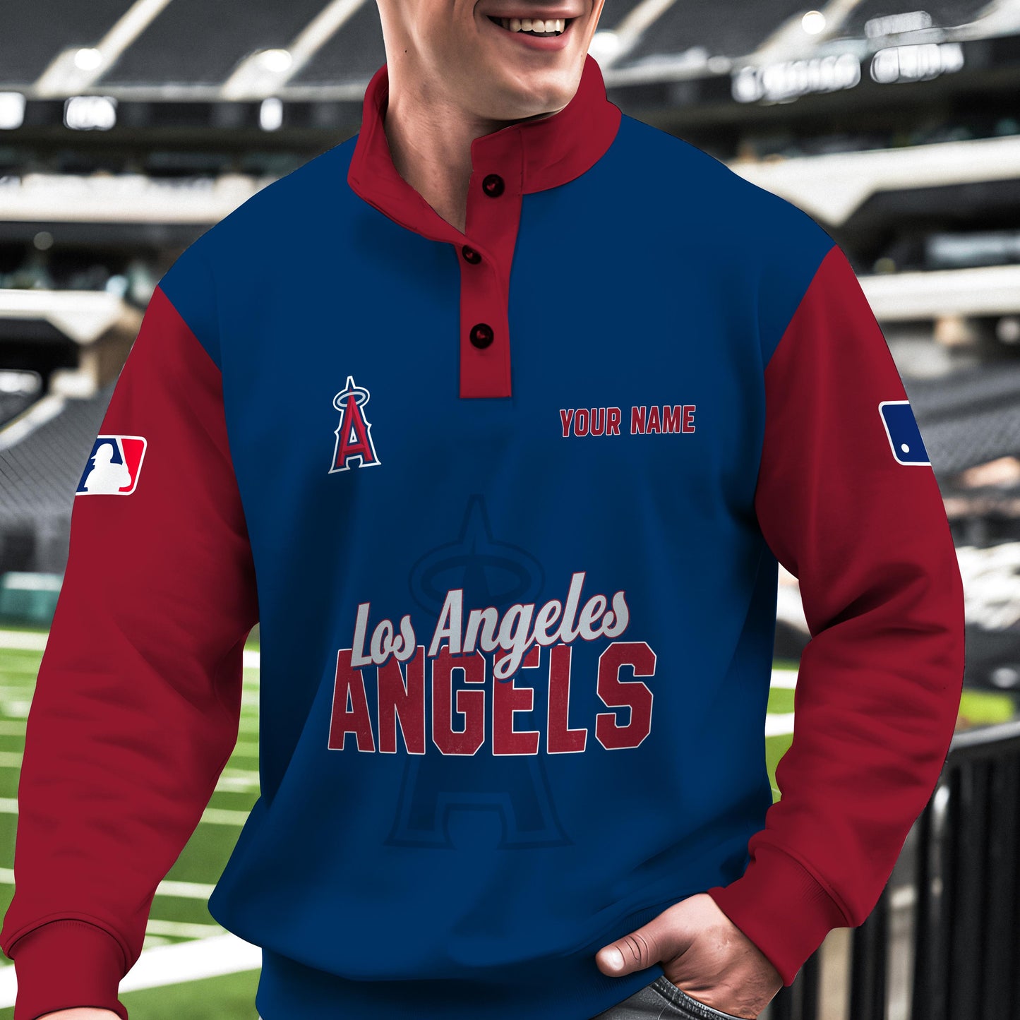Los Angeles Angels New Collection Casual Stand Collar Sweatshirt MLB AZTNSCSW000423