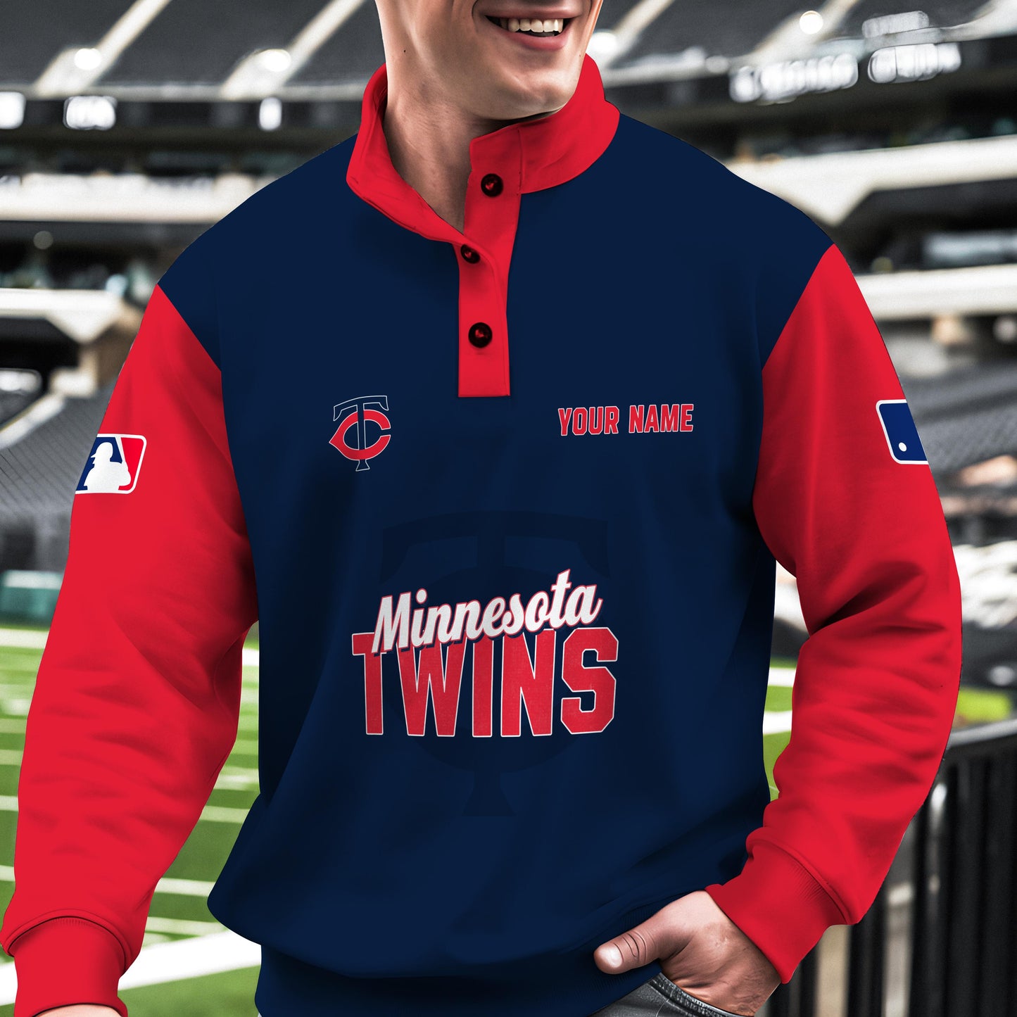 Minnesota Twins New Collection Casual Stand Collar Sweatshirt MLB AZTNSCSW000427