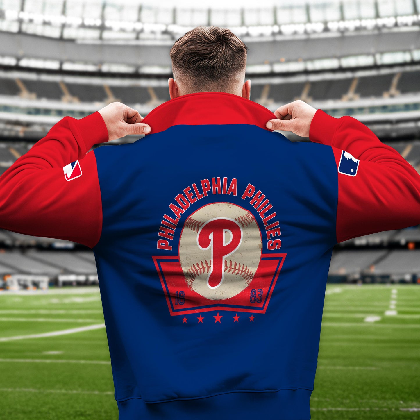 Philadelphia Phillies New Collection Casual Stand Collar Sweatshirt MLB AZTNSCSW000431