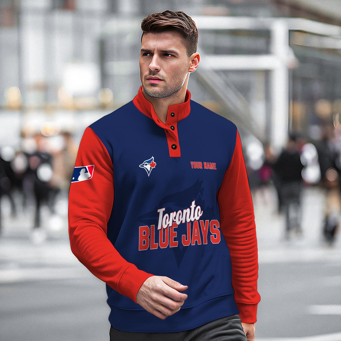 Toronto Blue Jays New Collection Casual Stand Collar Sweatshirt MLB AZTNSCSW000439