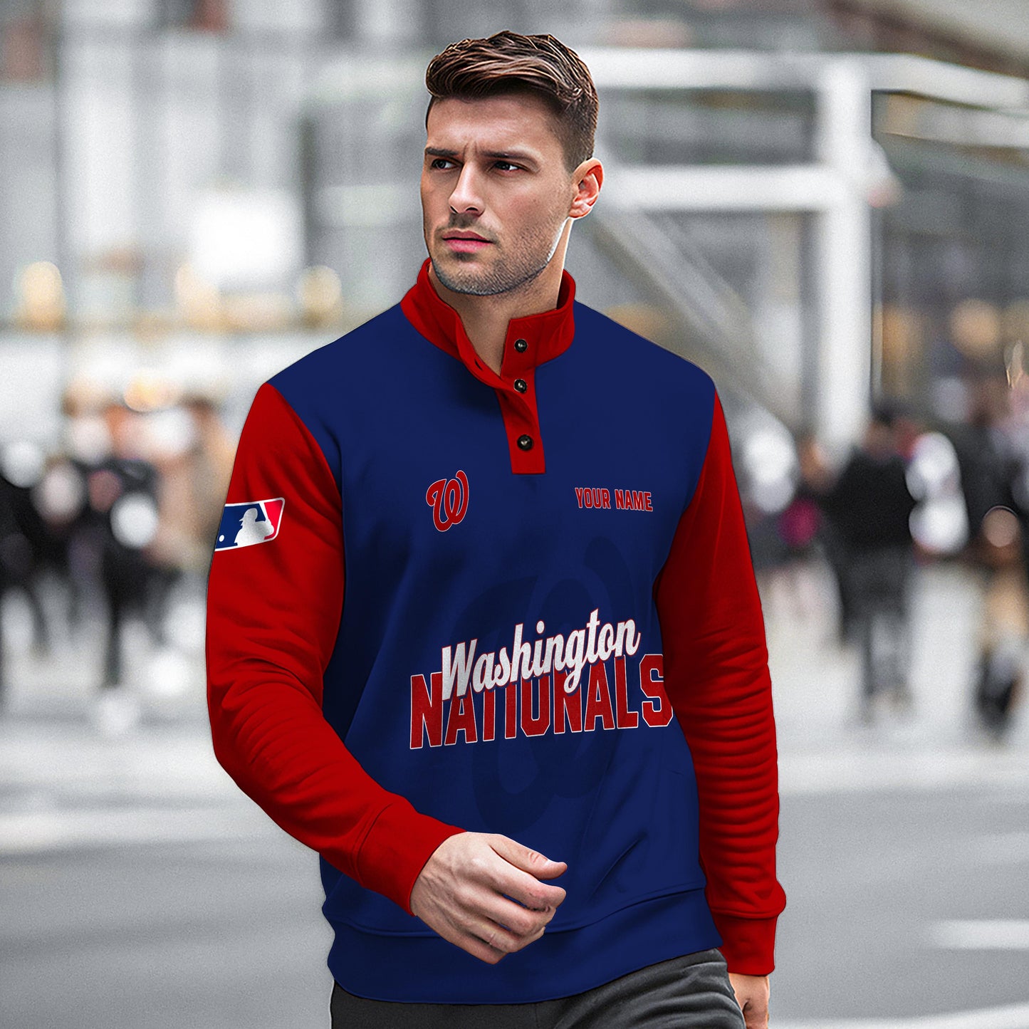 Washington Nationals New Collection Casual Stand Collar Sweatshirt MLB AZTNSCSW000440