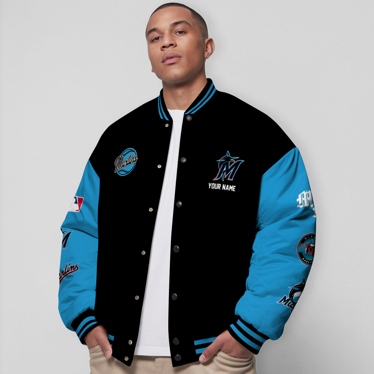 Miami Marlins Premium New Varsity Jacket MLB AZTNVJK0000330