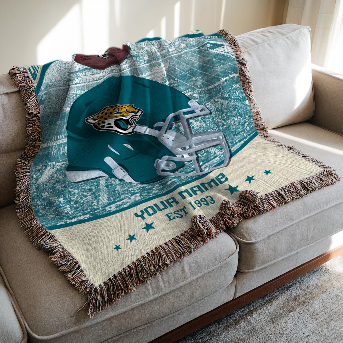 Jacksonville Jaguars Premium New Woven Throw Blanket AZTNWVB000056