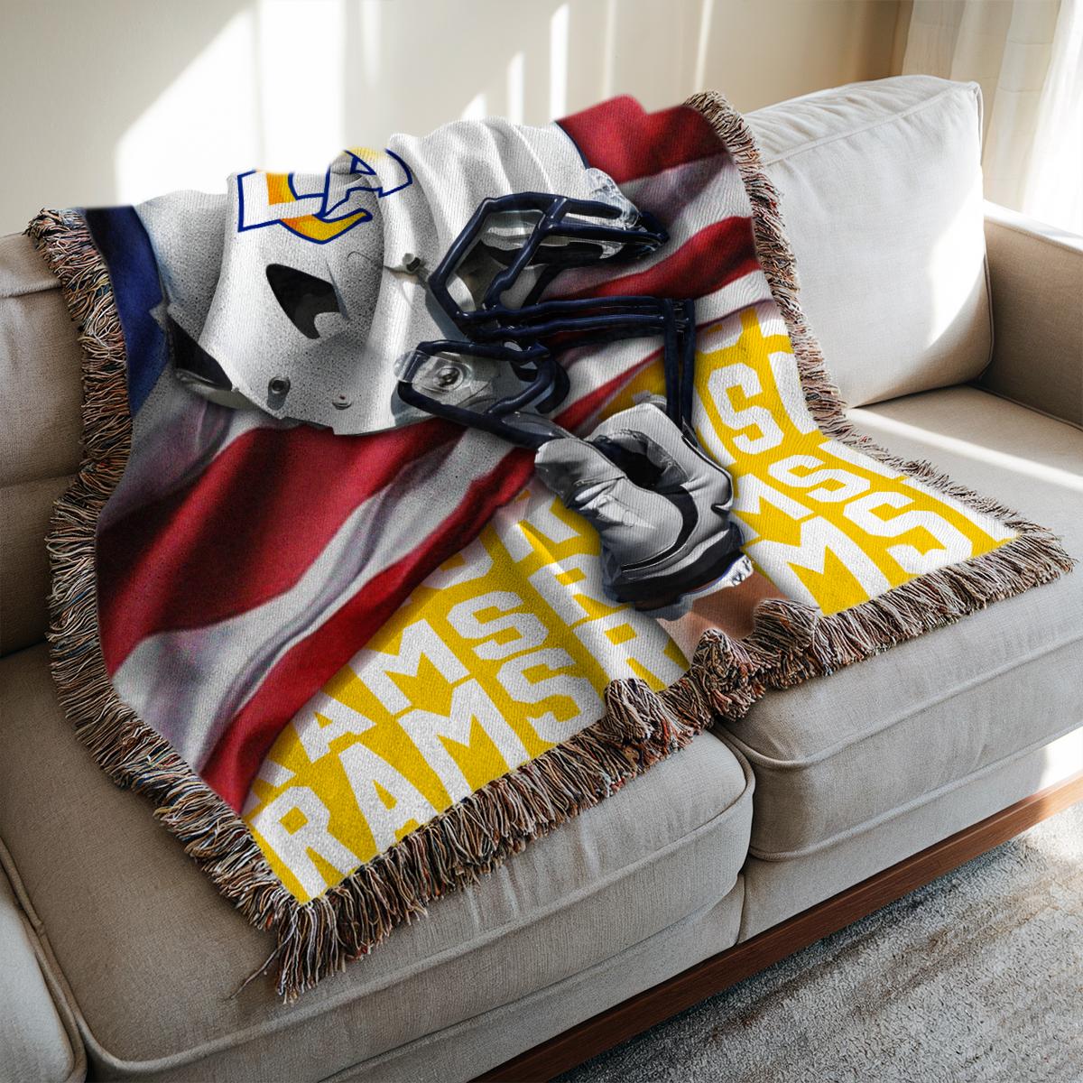 Los Angeles Rams Premium New Woven Throw Blanket AZTNWVB000104