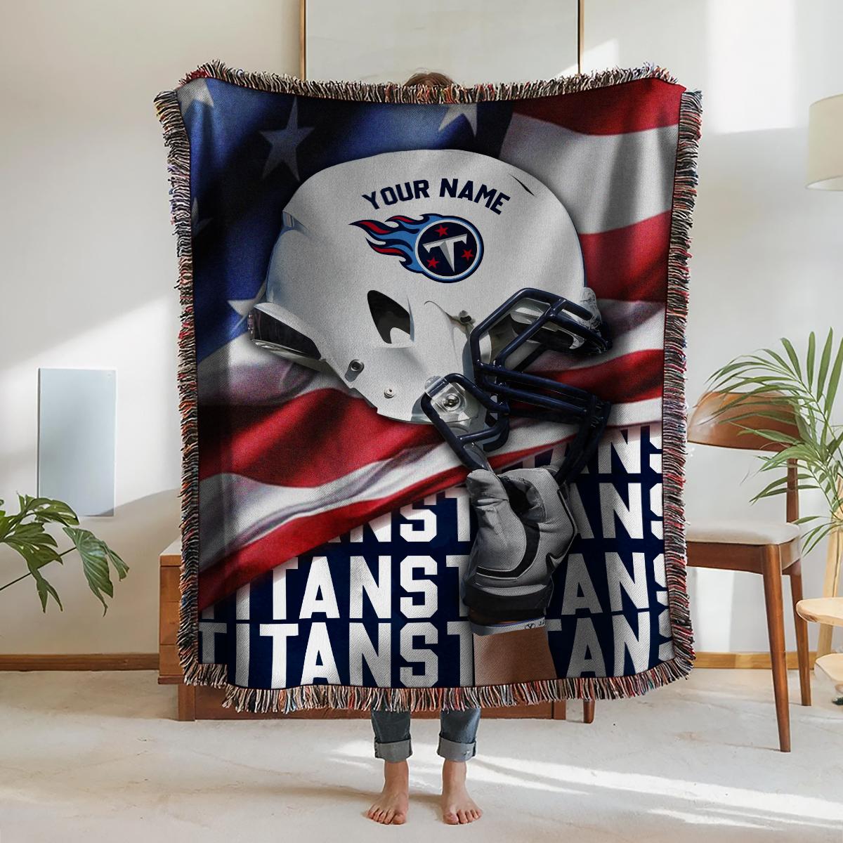 Tennessee Titans Premium New Woven Throw Blanket AZTNWVB000128
