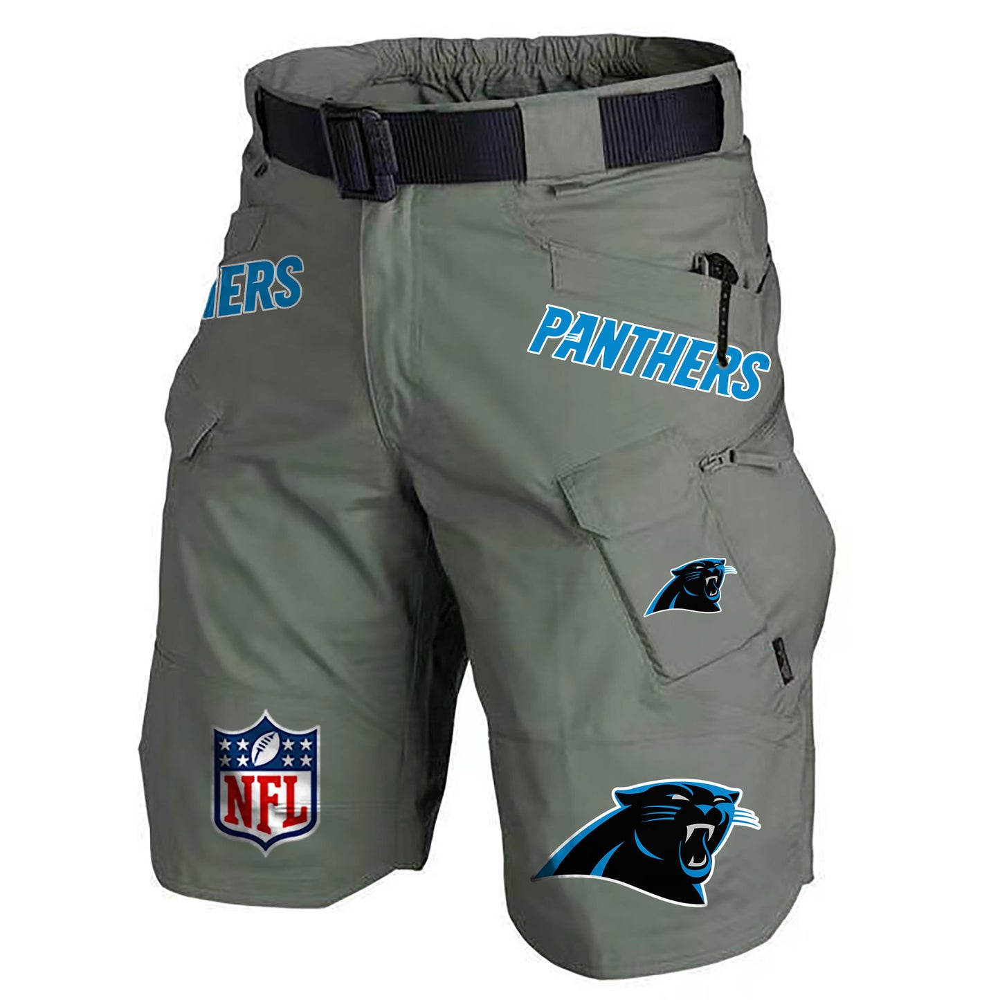 Carolina Panthers Limited Edition Front Pockets Men Shorts (Belt Not Included) AZBTFPMS000207