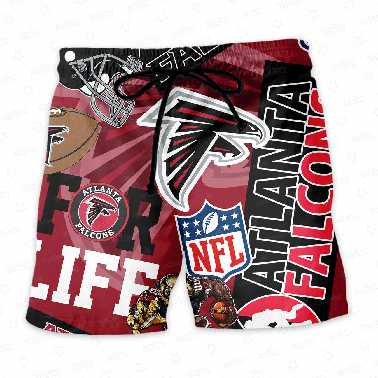 Atlanta Falcons Custom Limited Edition For Life Hawaiian Shirt and Shorts AZHAHWSS000253