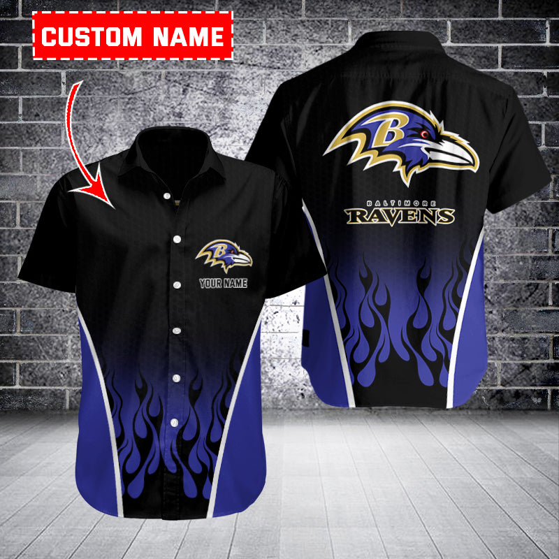 Baltimore Ravens Personalized Button Shirt AZC01