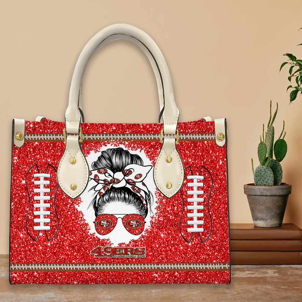 San Francisco 49ers Personalized Leather Hand Bag BBLTHB736