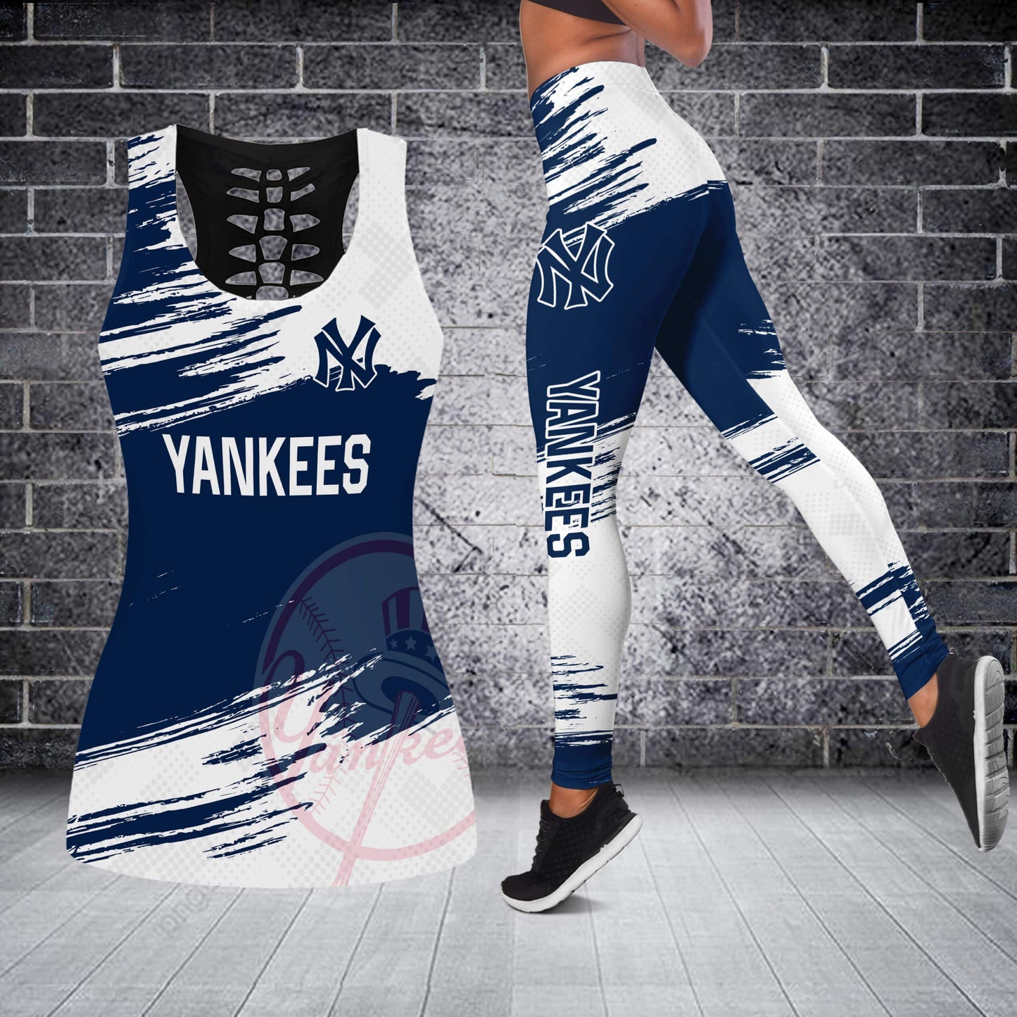 New York Yankees Tank Top And Leggings BG296