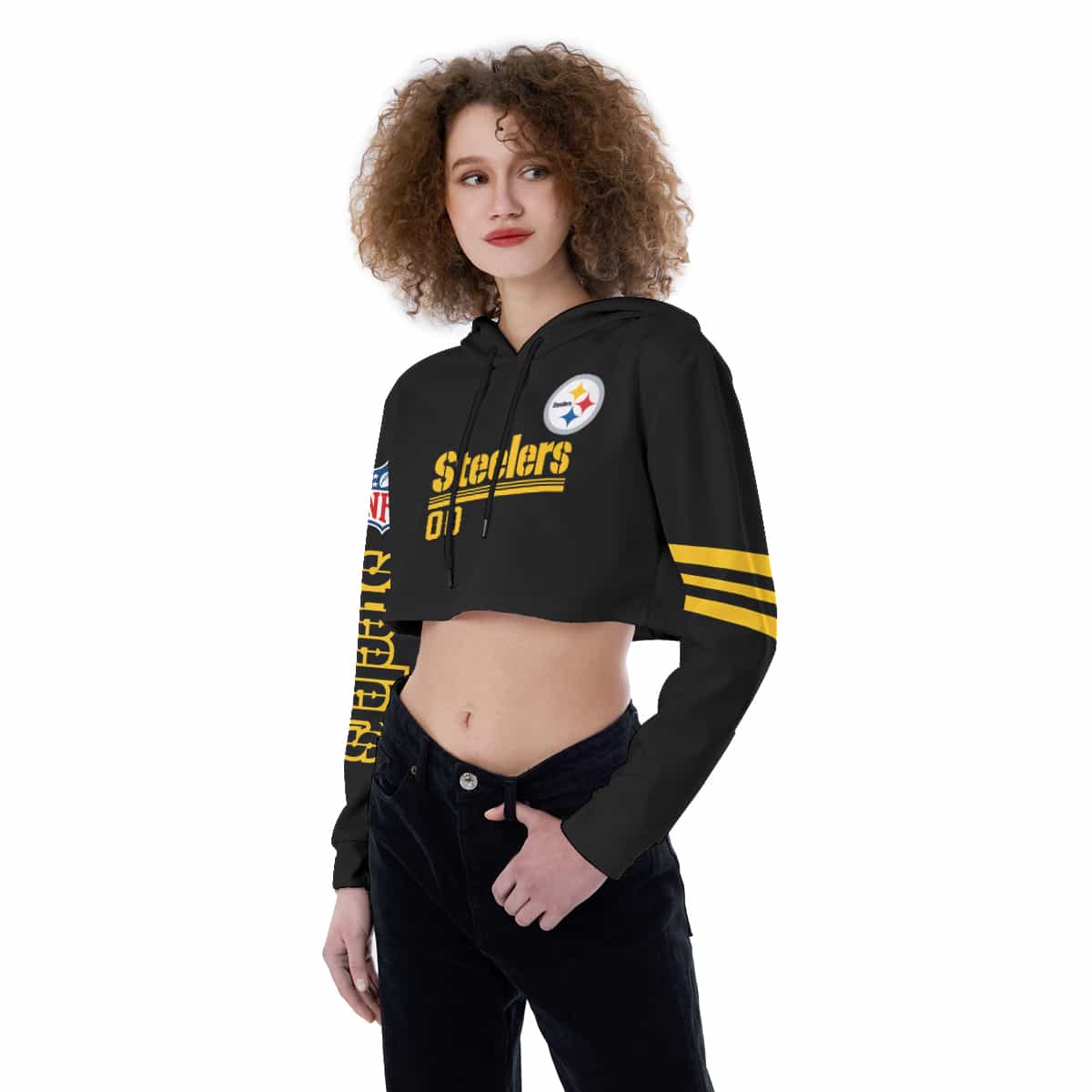Pittsburgh Steelers Personalized Croptop Hoodie And Leggings BG283