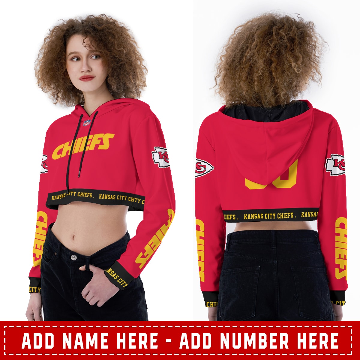 Kansas City Chiefs Personalized Croptop Hoodie And Leggings BG286