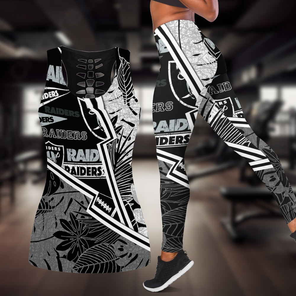 Las Vegas Raiders Combo Tank Top And Leggings BG304
