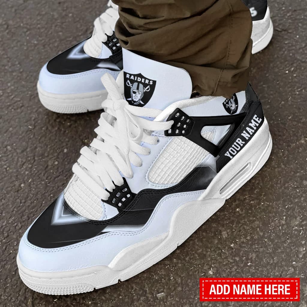 Las Vegas Raiders Personalized AJ4 Sneaker BG267