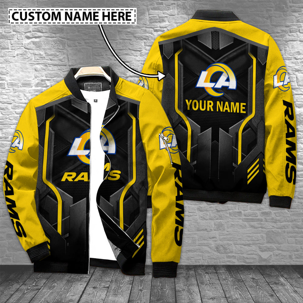 Los Angeles Rams Personalized Bomber Jacket AZCBJ004