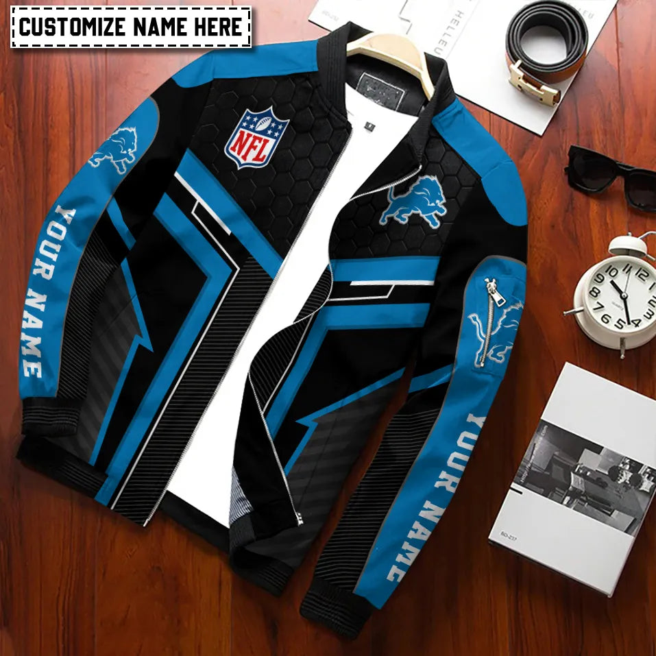 Detroit Lions Personalized Bomber Jacket BGBBJ999