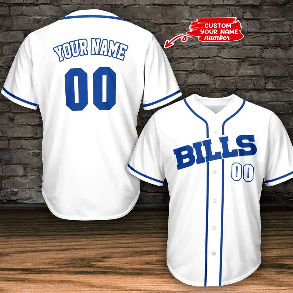 Buffalo Bills Personalized Baseball Jersey BG783
