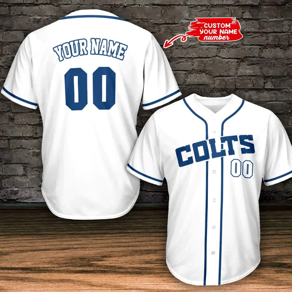 Indianapolis Colts Personalized Baseball Jersey BG785