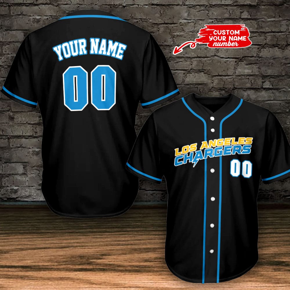 Los Angeles Chargers Personalized Baseball Jersey BG796