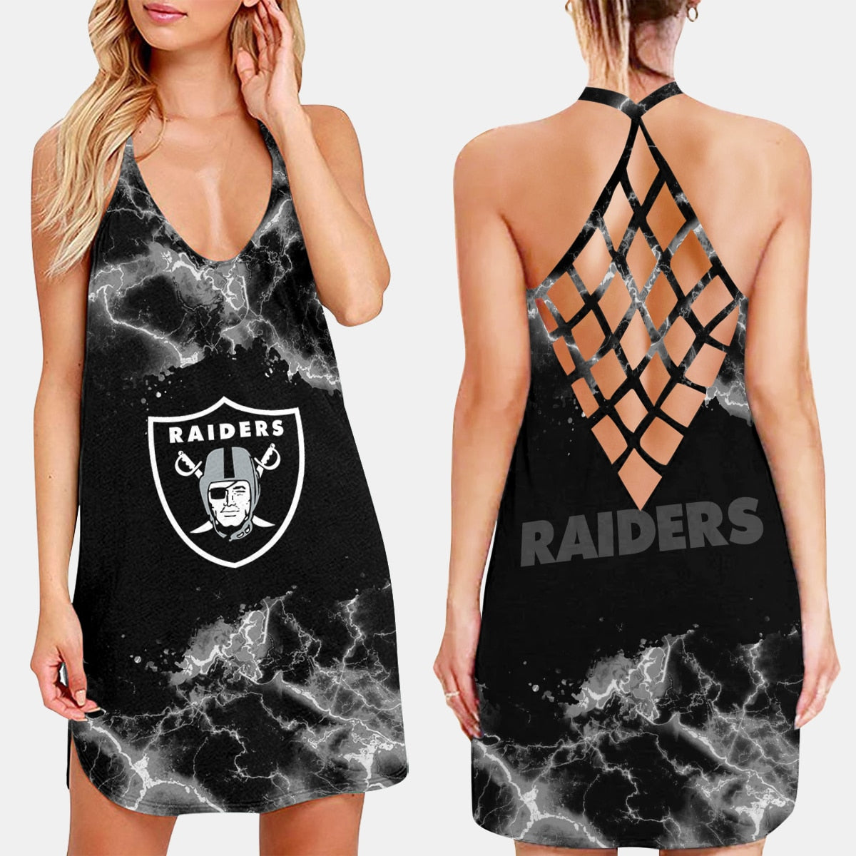 Las Vegas Raiders Criss-Cross Dress 56