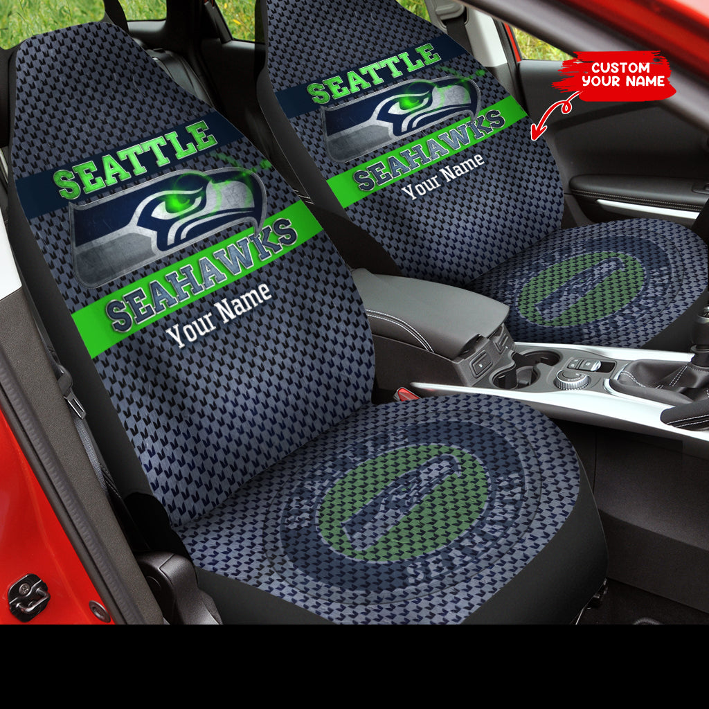 Seattle Seahawks Personalized Car Seat Covers BGCSC635