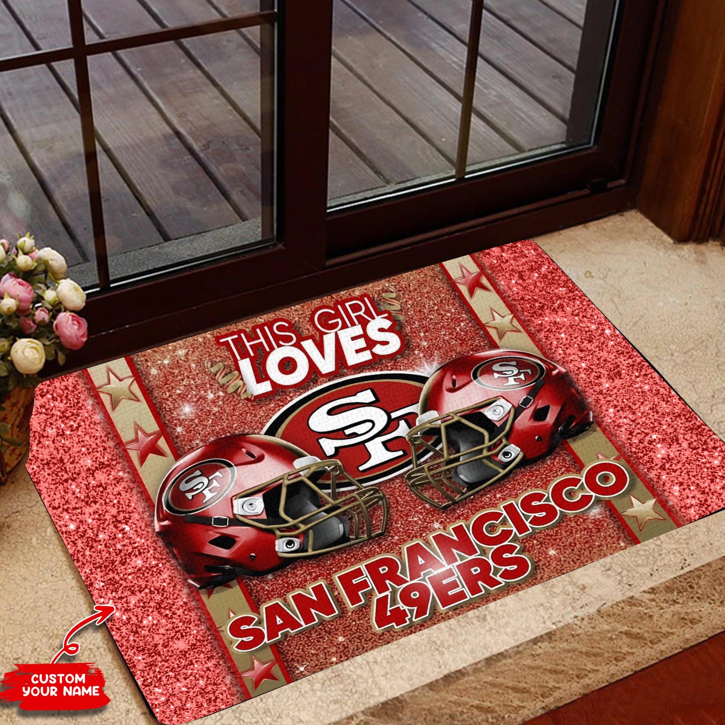 San Francisco 49ers Personalized Doormat BG458
