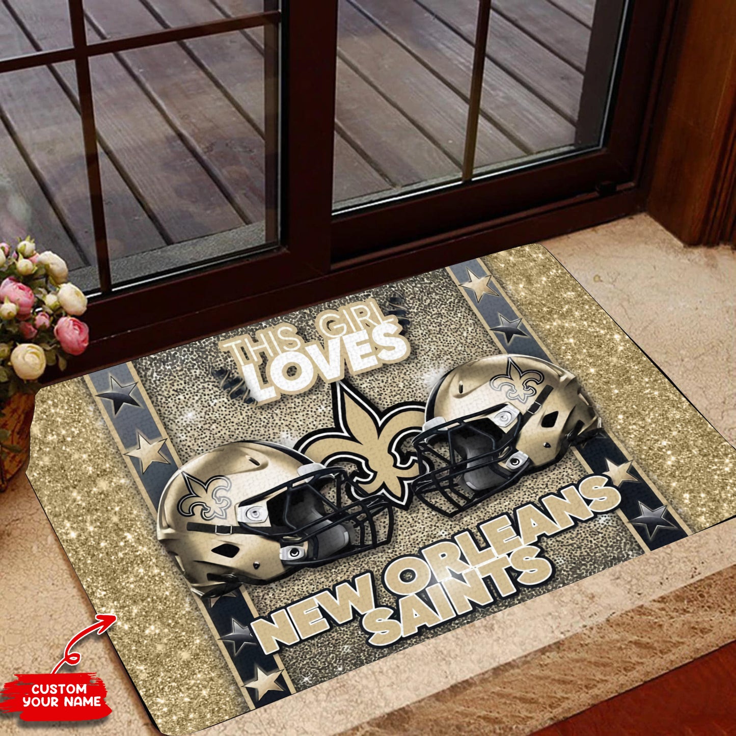 New Orleans Saints Personalized Doormat BG462