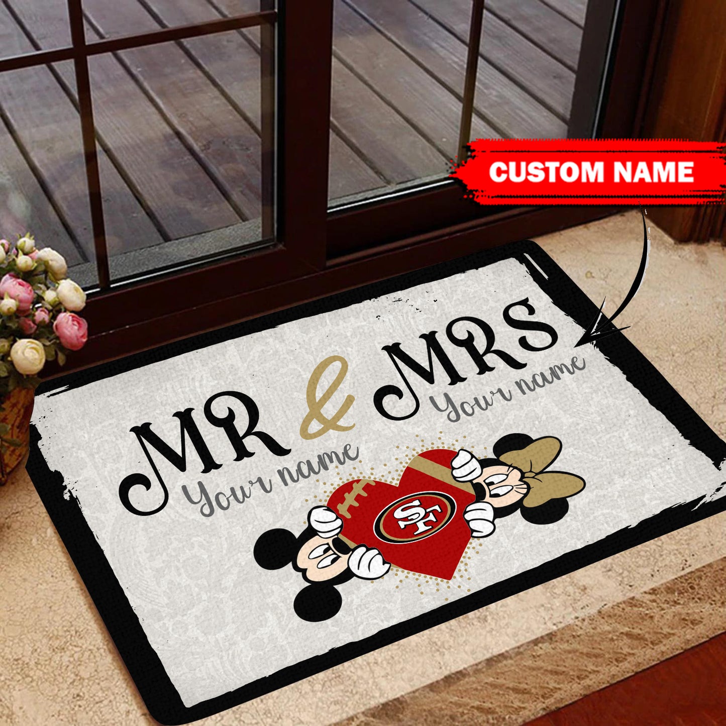 San Francisco 49ers Personalized Doormat BGDMM641