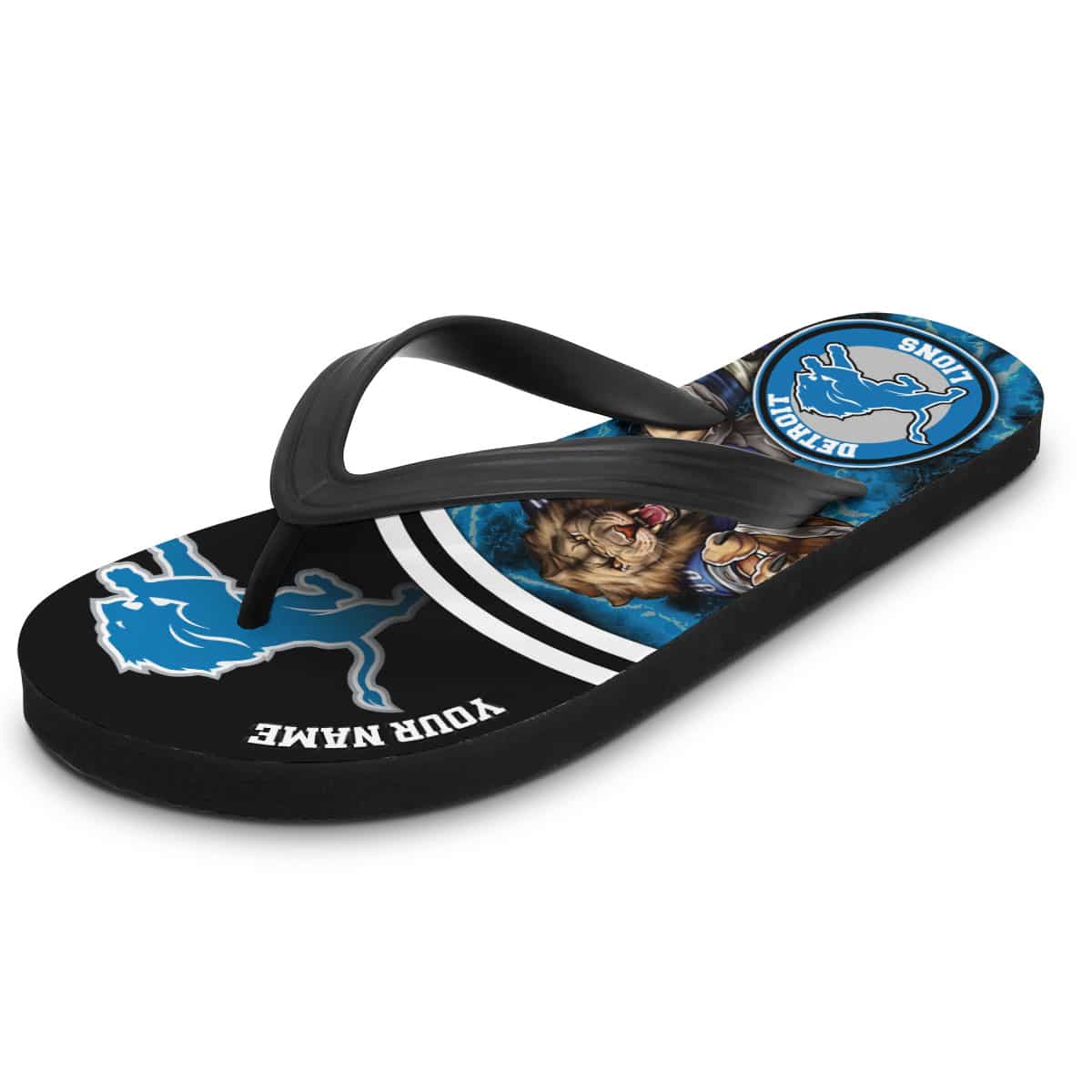 Detroit Lions Personalized Summer Flip Flop BG16