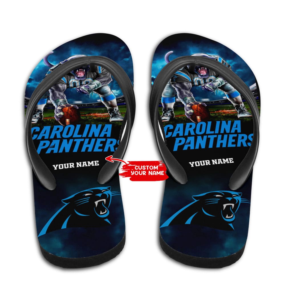 Carolina Panthers Personalized Summer Flip Flop BG26