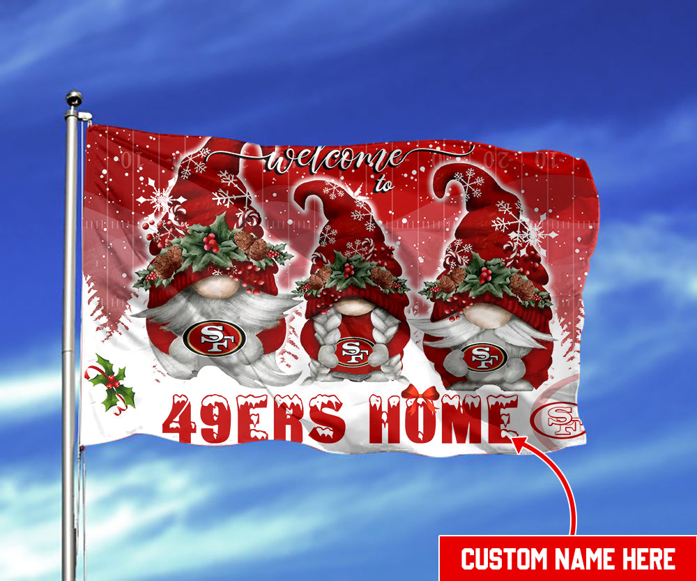 San Francisco 49ers Christmas Personalized Flag BGFLAG552