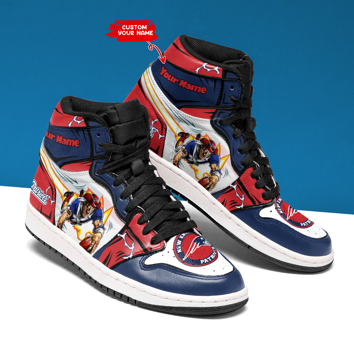 New England Patriots Personalized JShoes BG030
