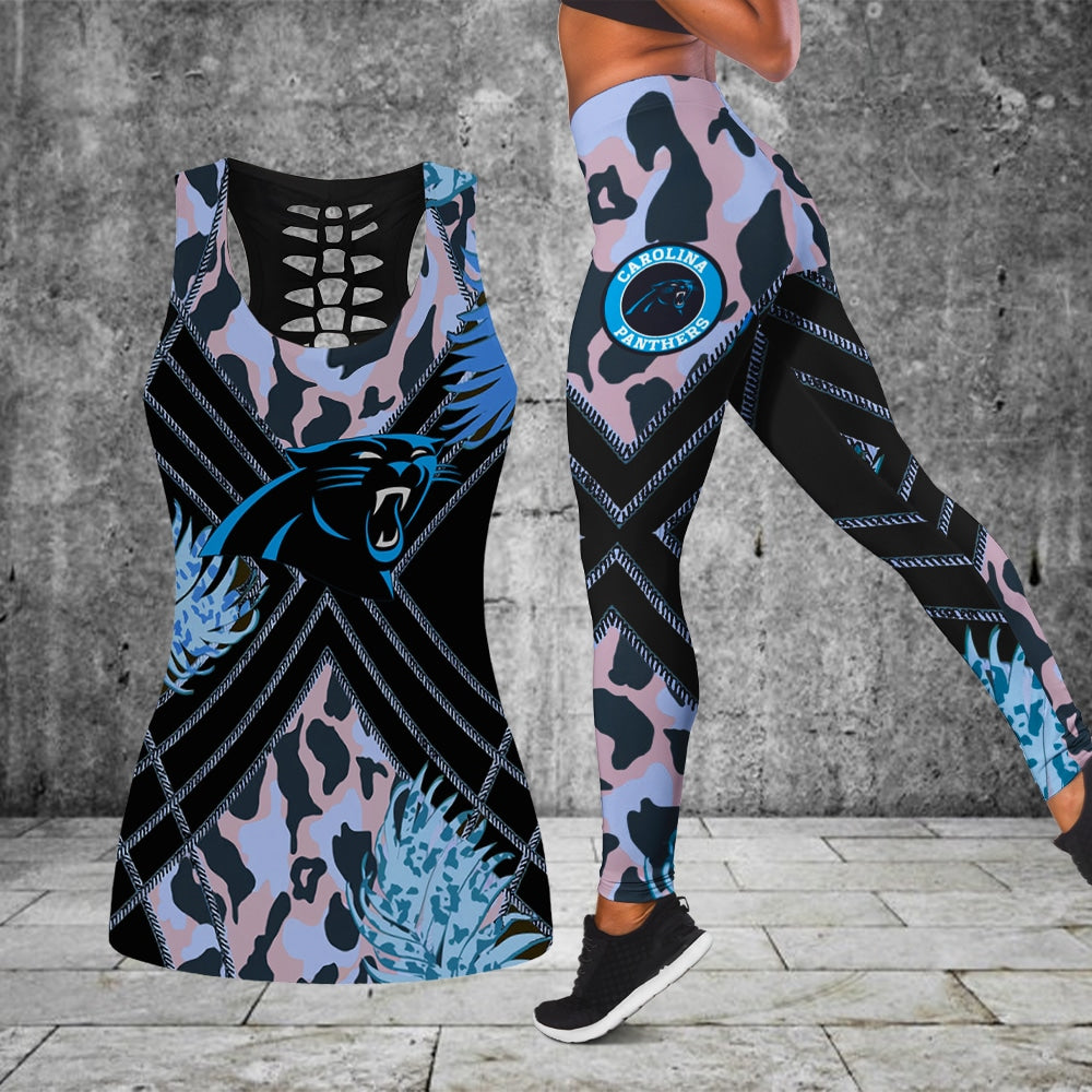 Carolina Panthers Combo Tank Top And Leggings BG312