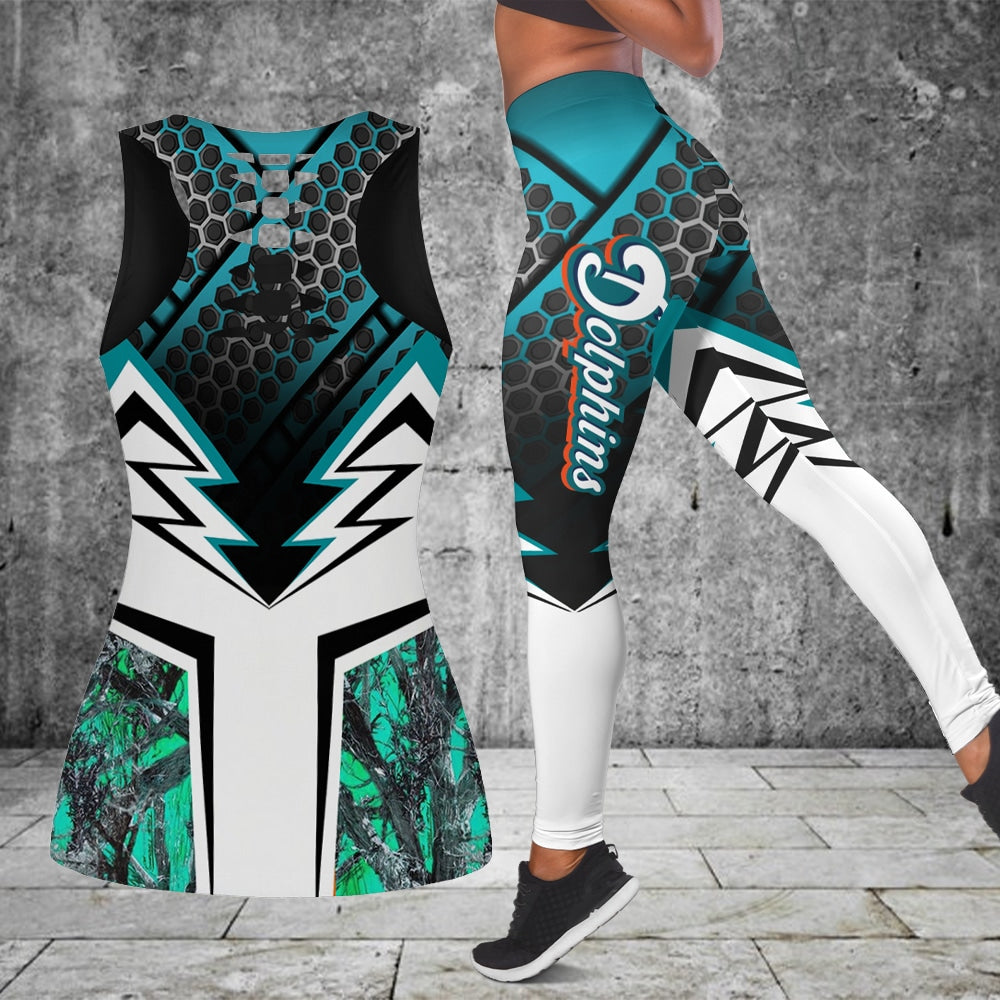 Miami Dolphins Combo Tank Top And Leggings BG318