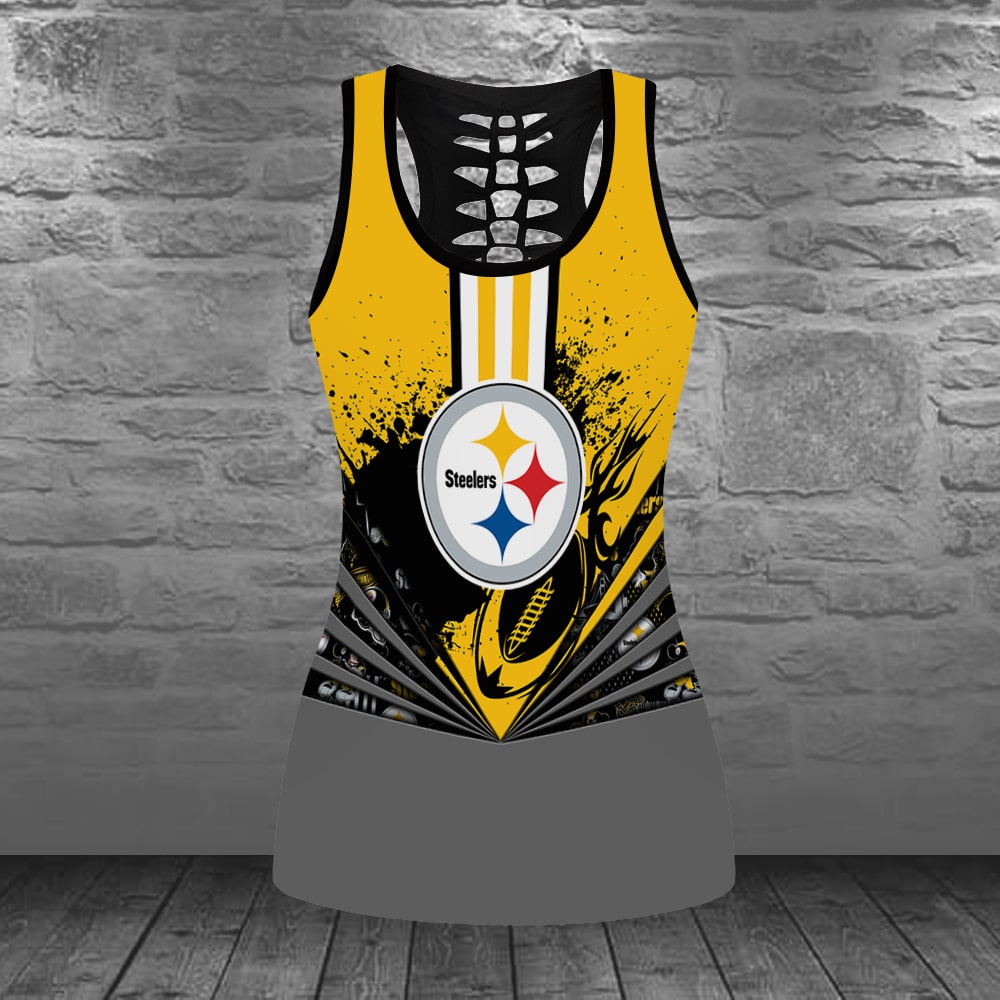 Pittsburgh Steelers Combo Tank Top And Leggings BG339