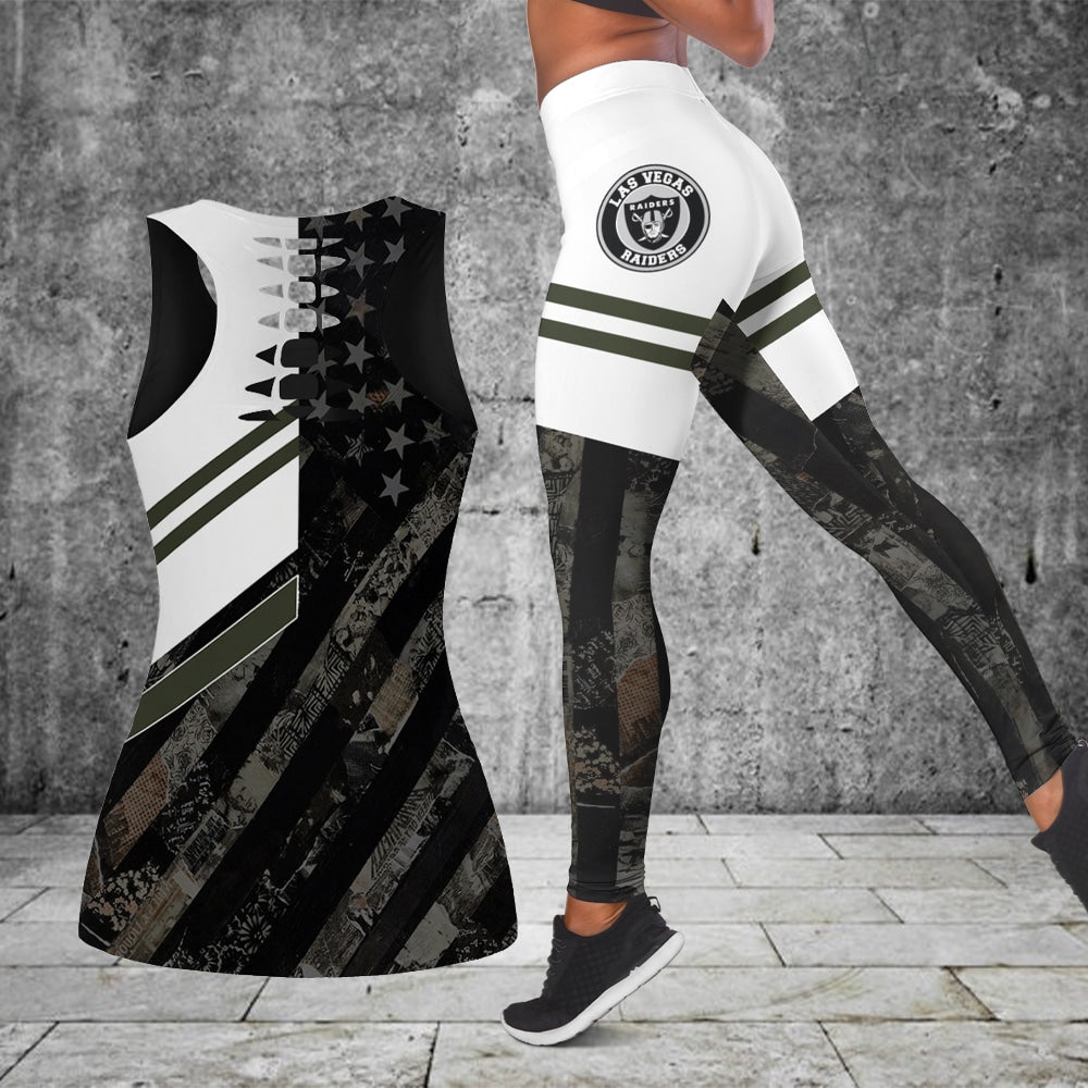 Las Vegas Raiders Combo Tank Top And Leggings BG345