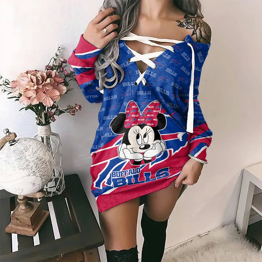 Buffalo Bills Lace-Up Sweatshirt BGLU032