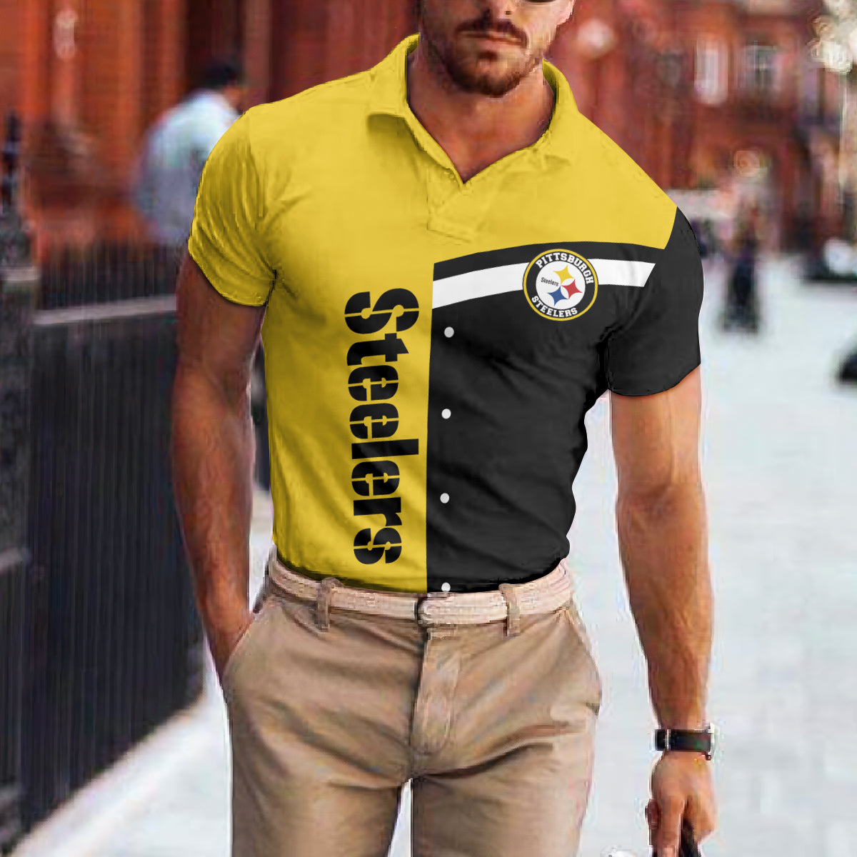 Pittsburgh Steelers Polo T-shirt BGPLS106
