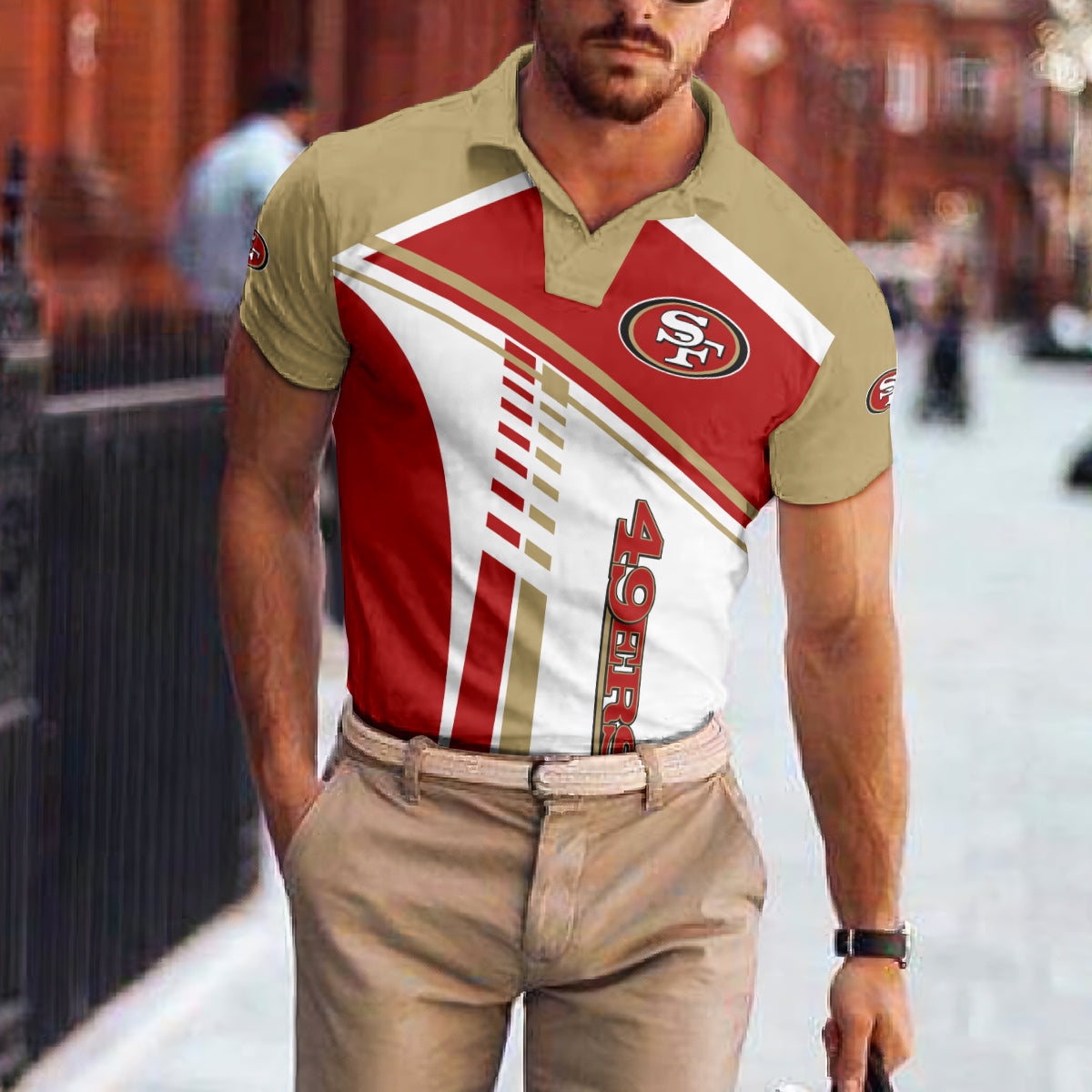 San Francisco 49ers Polo T-shirt BGPLS109
