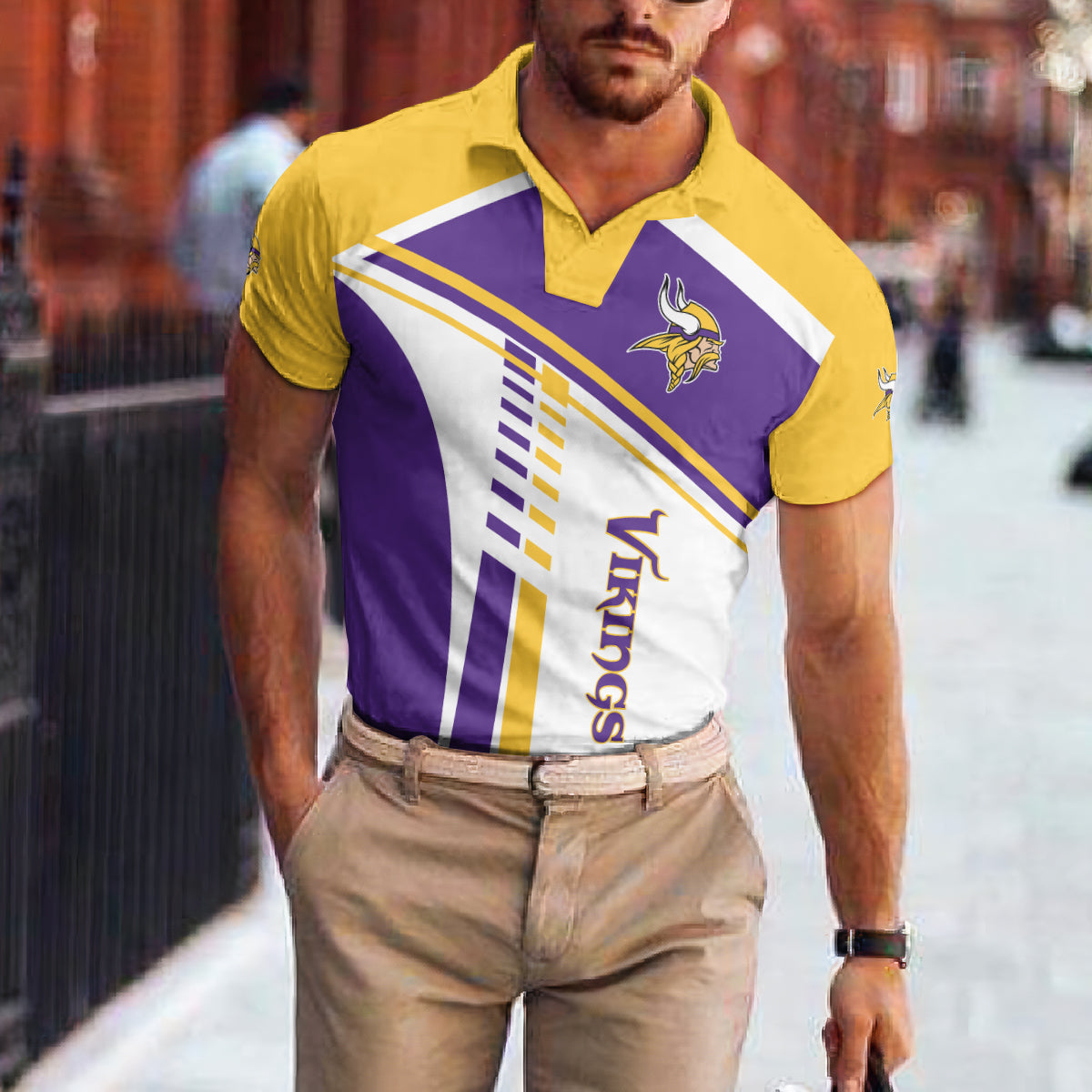 Minnesota Vikings Polo T-shirt BGPLS114
