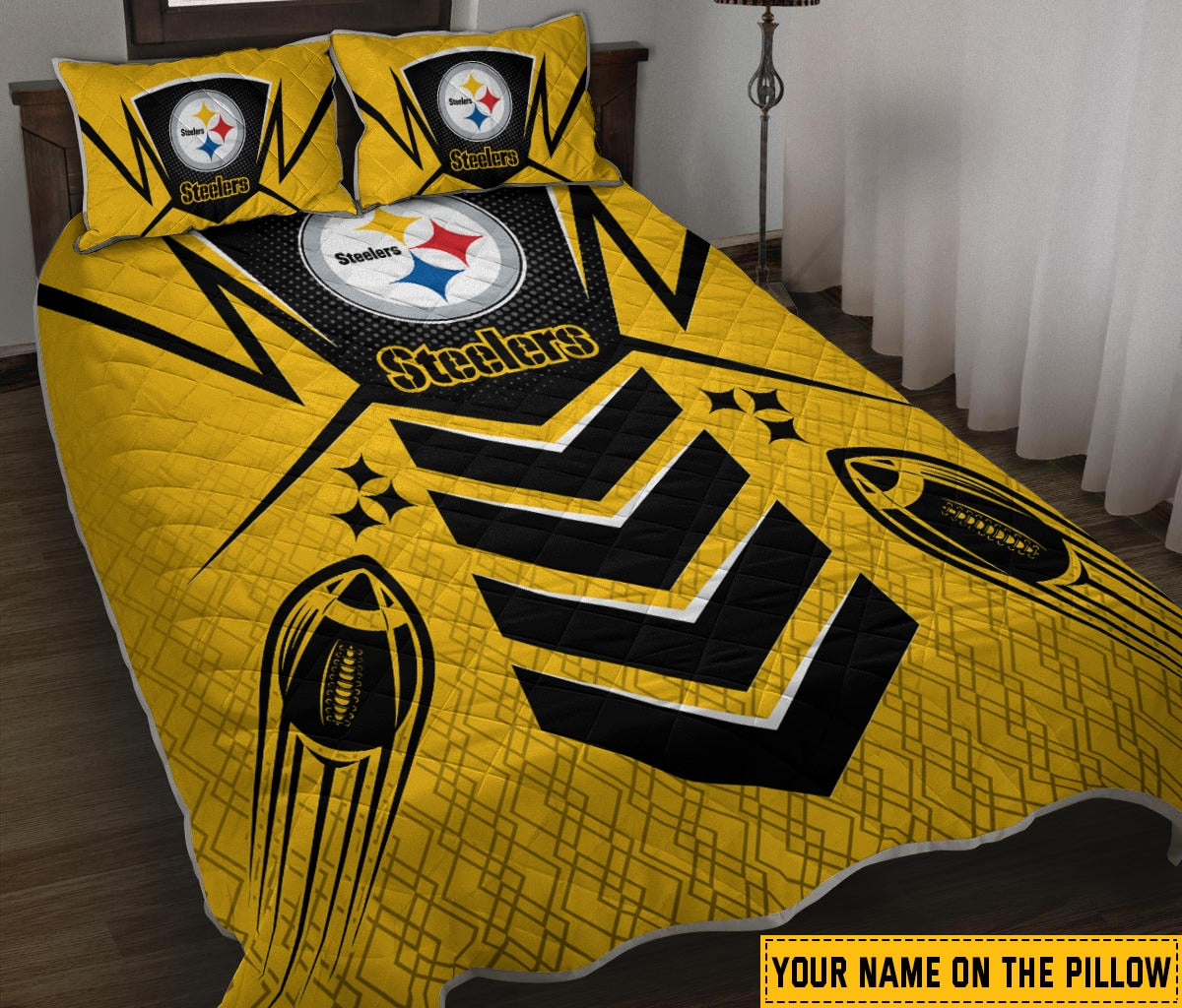 Pittsburgh Steelers Personalized Quilt Set BG149