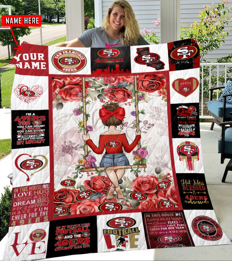 San Francisco 49ers Personalized Premium Quilt BGQUILT125