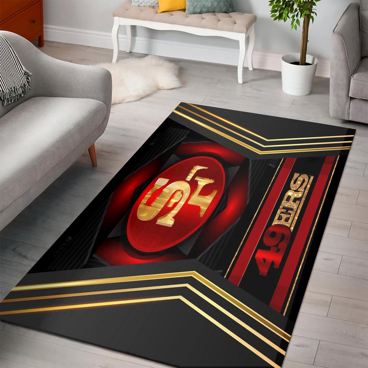 San Francisco 49ers Rectangle Rug BGRERUG161