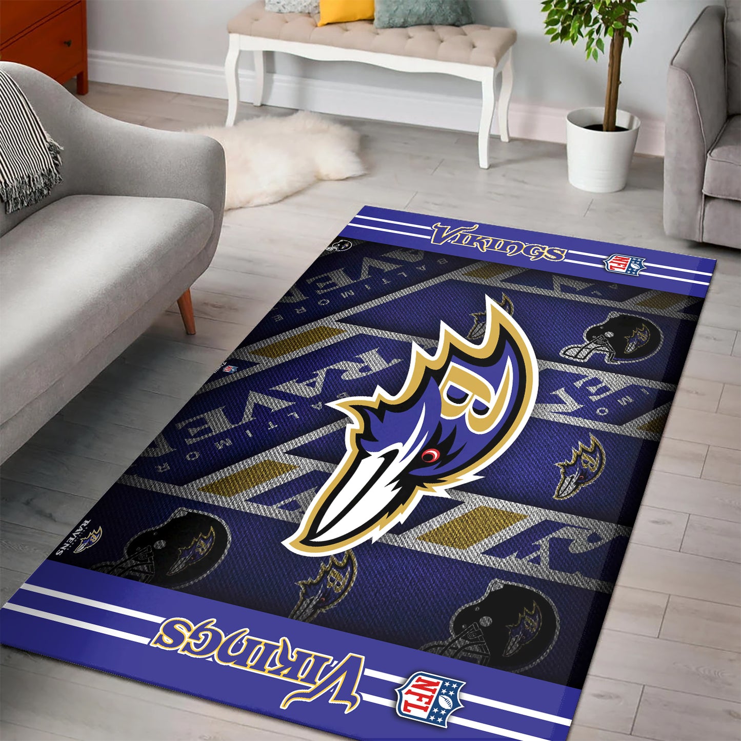 Baltimore Ravens Rectangle Rug BGRERUG166