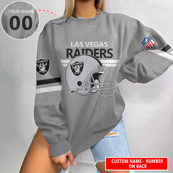 Las Vegas Raiders Personalized Round Neck Sweatshirt BG59