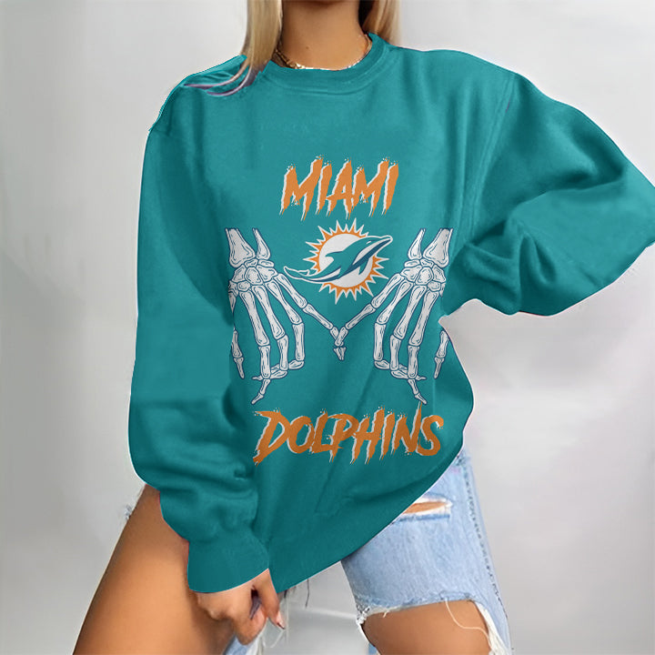 Miami Dolphins Round Neck Sweatshirt BG63