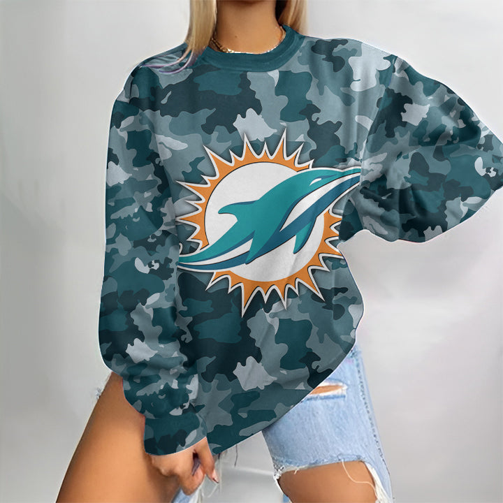 Miami Dolphins Round Neck Sweatshirt BG74